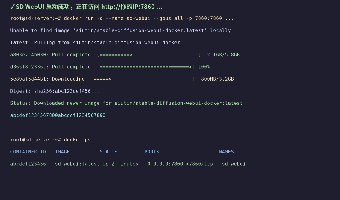 Docker启动SD终端